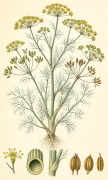 Fennel botanical illustration