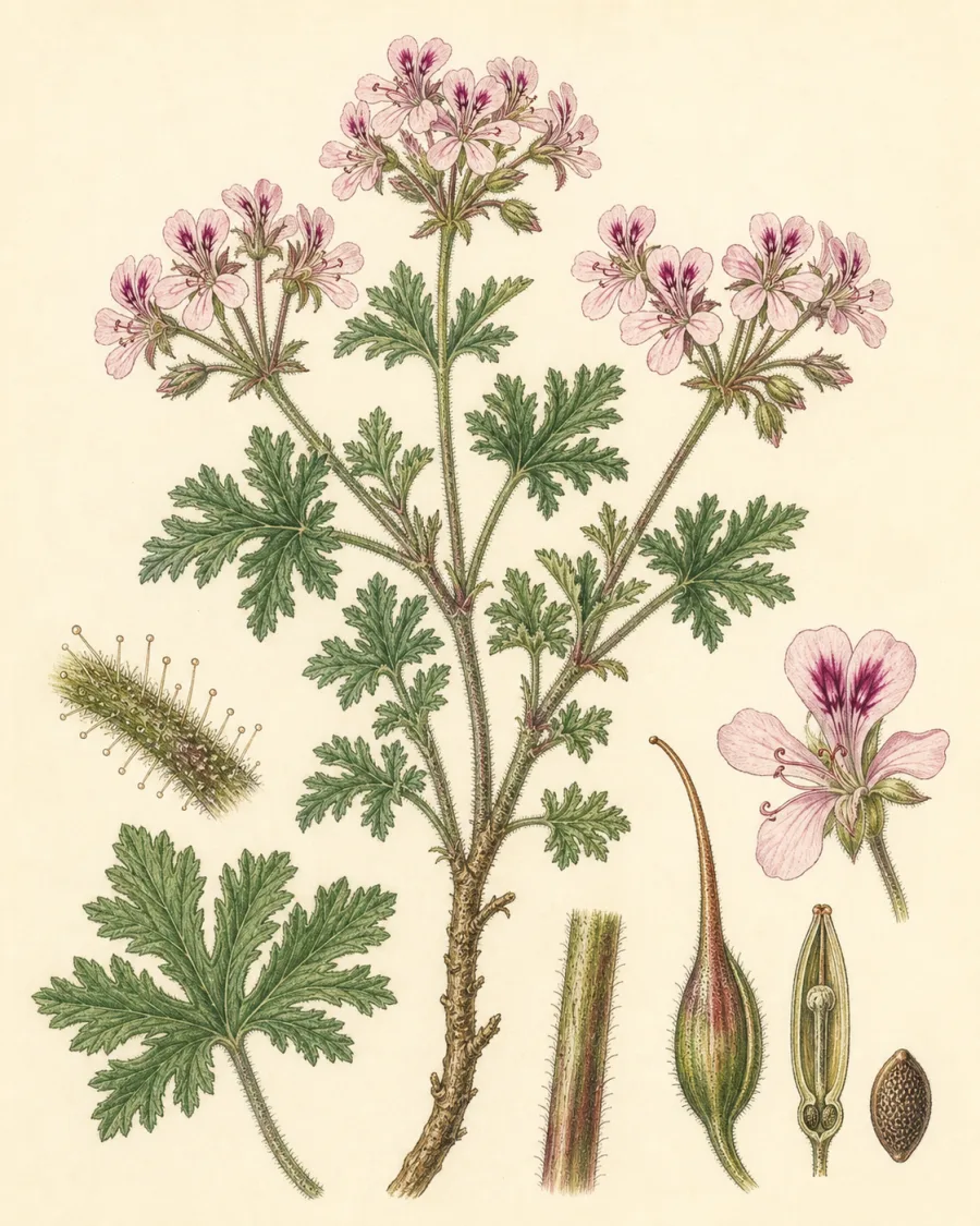 Geranium botanical illustration