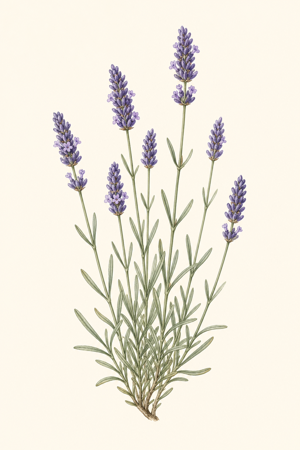 Lavender botanical illustration