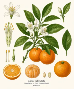 Mandarin botanical illustration