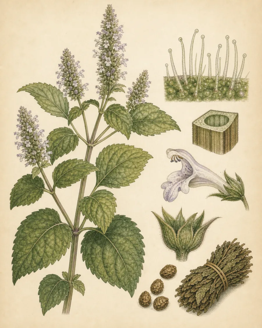 Patchouli botanical illustration