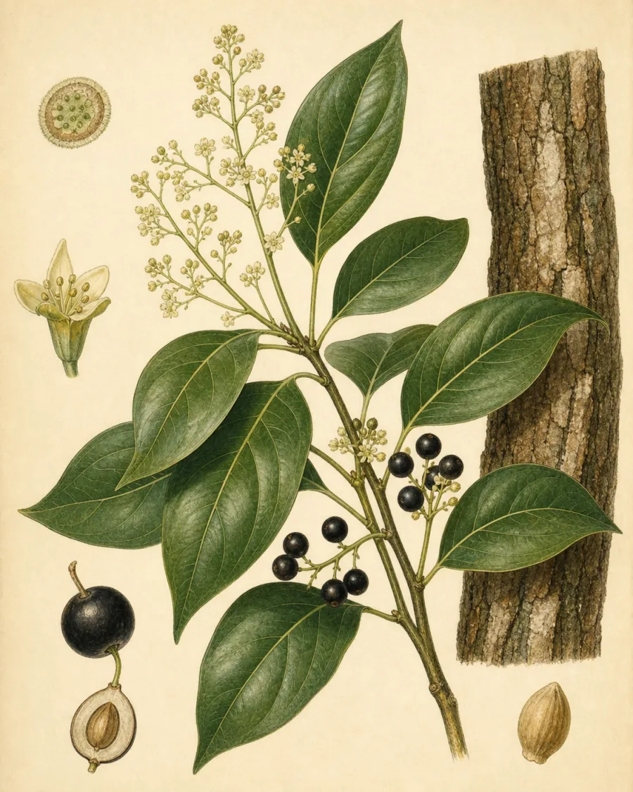 Ravintsara botanical illustration